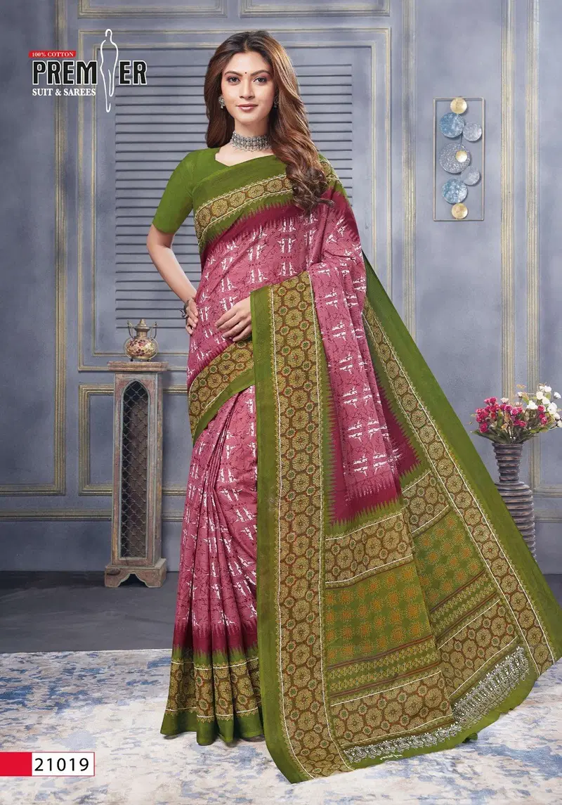 Saravani Vol 21 By Premier Cotton Printed Sarees Wholesale Shop In Surat